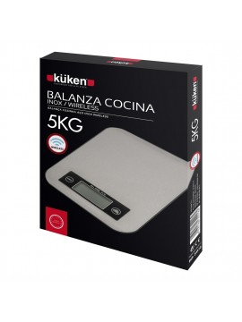 KUKEN BALANCA COZINHA CRISTAL INOX BLUETOOTH 5 KG (34416) - 010248