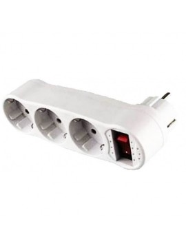 FICHA TRIPLA COM INTERRUPTOR 16A - 096081