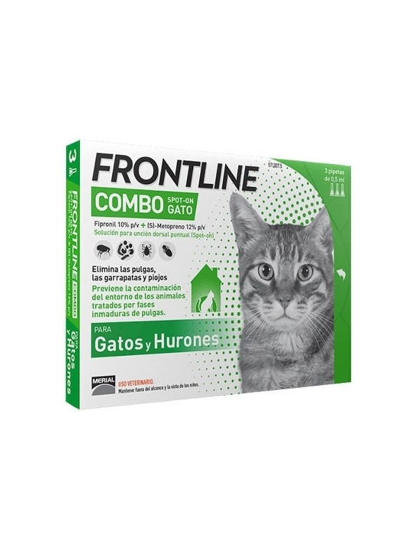 FRONTLINE COMBO GATOS 3 PIPETAS - 038041