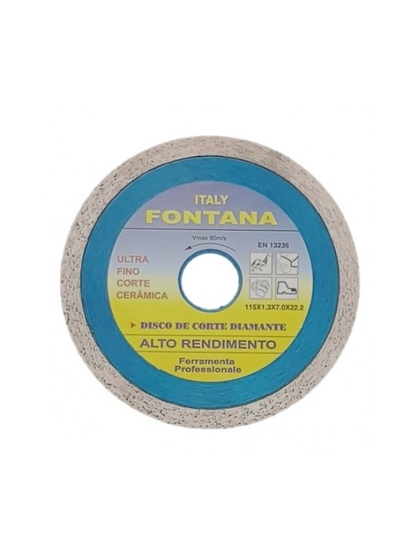 FONTANA DISCO DIAMANTE ULTRA FINO CONTINUO 115 X 1.3 MM - 006306