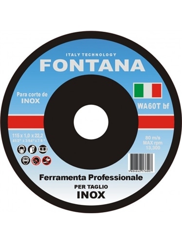 FONTANA DISCO ABRASIVO CORTE INOX - 006145