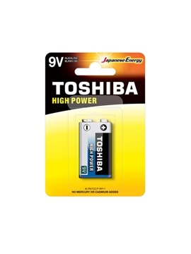 TOSHIBA PILHA ALCALINA HIGH POWER 6LR61 9V BLISTER 1 UNI - 021199