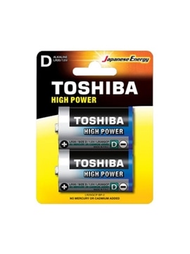 TOSHIBA PILHA ALCALINA HIGH POWER LR20 D BLISTER 2 UNI - 021201