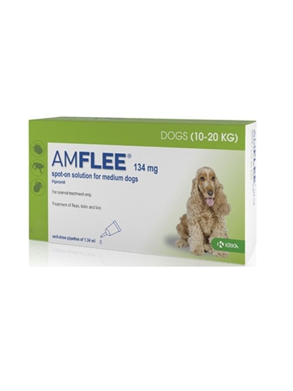 AMFLEE 134 MG 12 PIPETAS (CAO 10-20 KG) - 038235